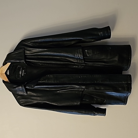 Vintage- NAPA LAMB LEATHER A&S Selections Modo Peau black jacket small - Picture 1 of 10